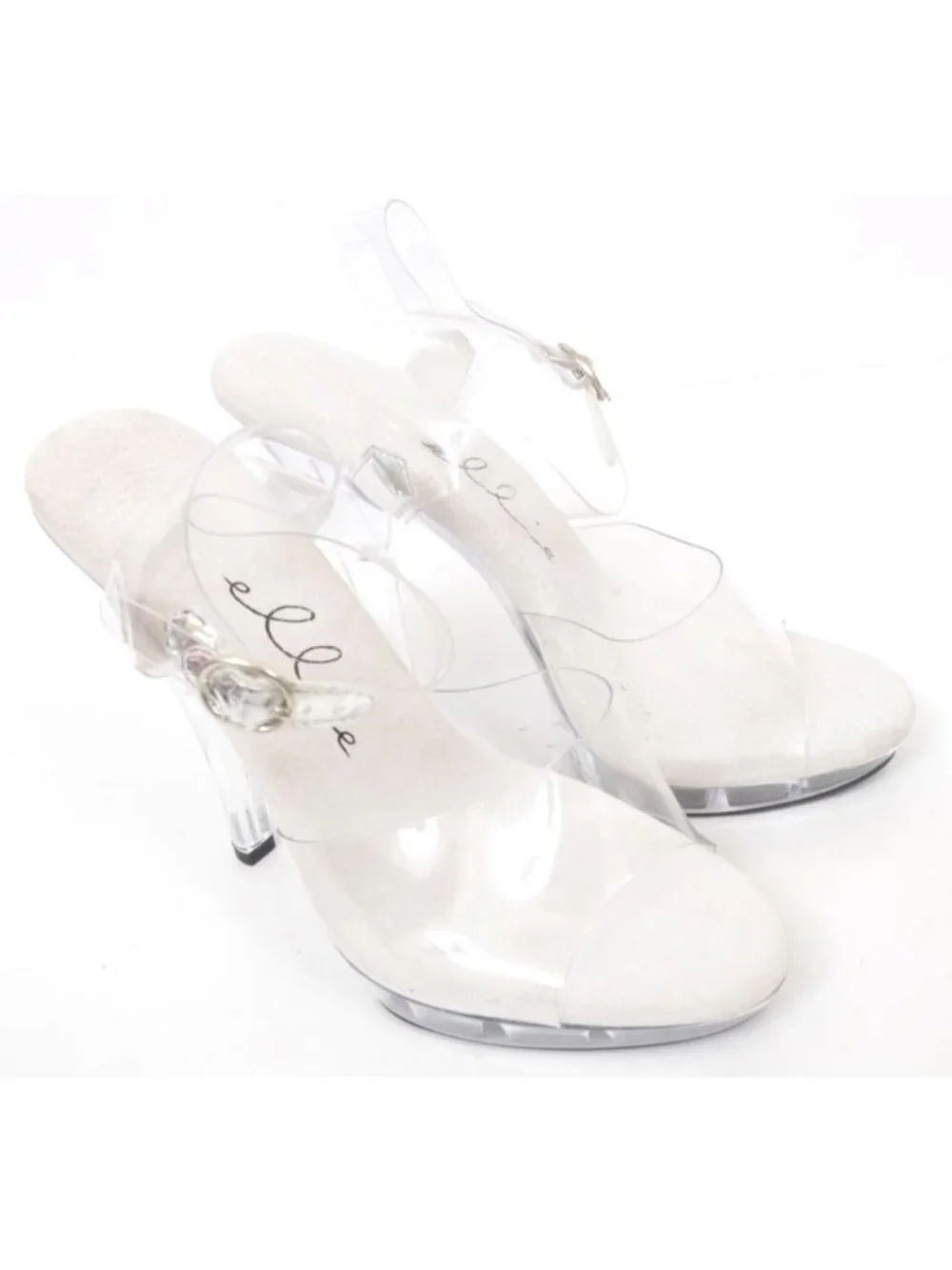 Ellie Shoes Women's 7 521-brook-w Clear Platform Stiletto Heels Dancer Exotic